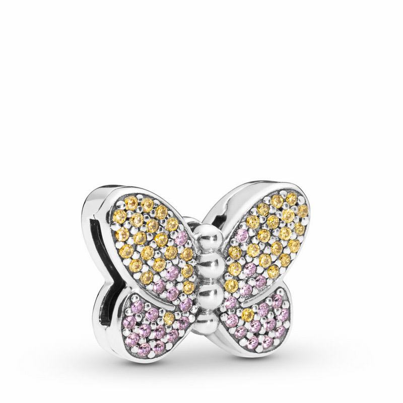 Pandora Reflexions™ Bedazzling Butterfly Clip Charm Silver Egypt PK7963810